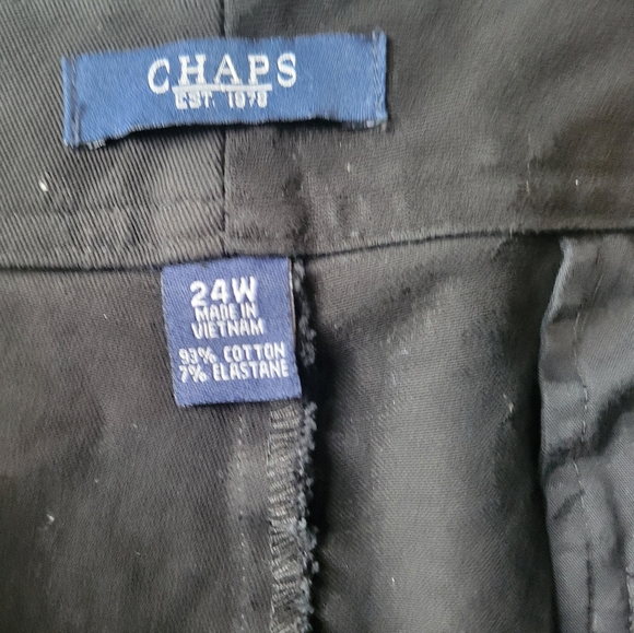 Chaps Denim Long Straight Leg Plus Size Black Jeans Size 24W - Picture 3 of 6